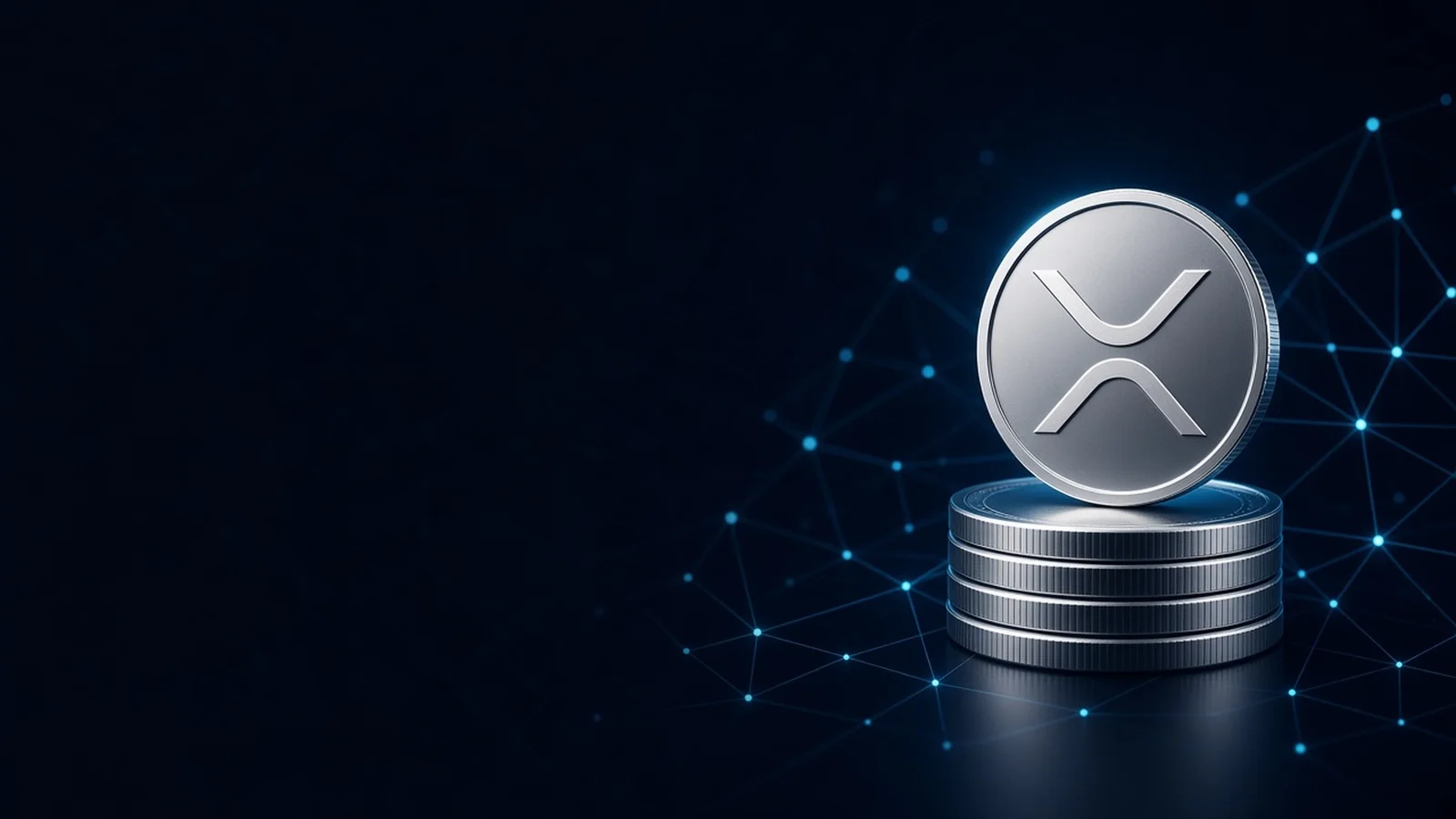 Illustration: a silver coin bearing the mark of XRP