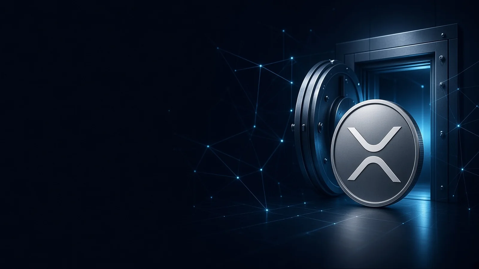 Illustration: a silver coin bearing the mark of XRP